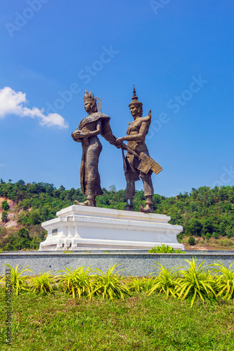 The Preah Thong and Neang Neak statue symbolises the birth of Khmer land, culture, traditions and civilisation of Cambodia. Located at the Bet Trang Commune in the city Prey Nob Distric,Sihanoukville