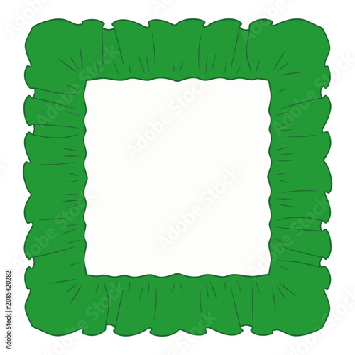 Green Leaf Frame Vector Illustration