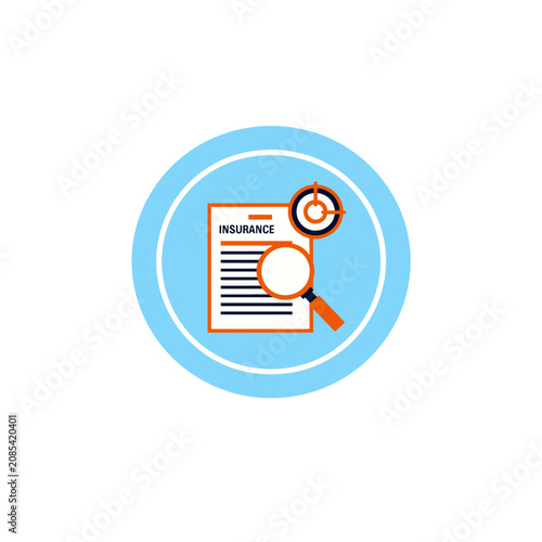Payroll Summary Magnifier Badge Icon
