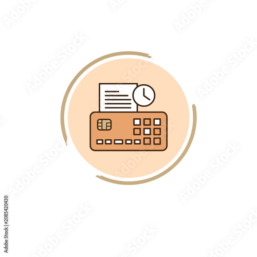 Profit Margin Bank Card Report Sheet Badge Icon