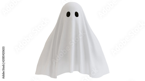 Tableau sur toile White ghost costume with black eyes