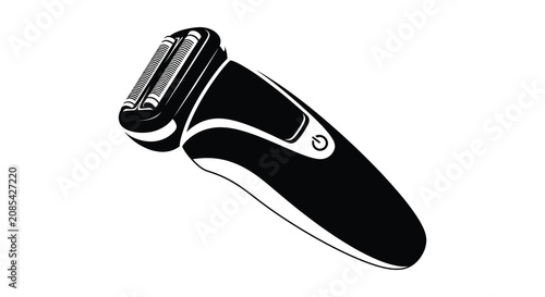 Konstfotografi Electric razor in black silhouette against a white background silhouette shaver