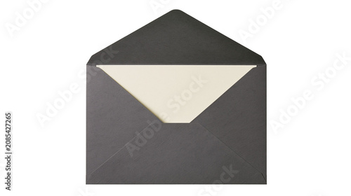 Tableau sur toile Dark gray envelope with cream paper insert