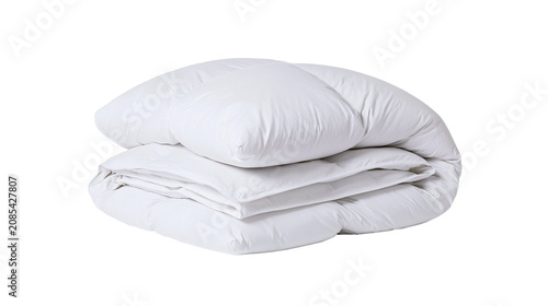 Canvastavla White folded duvet and pillow stack