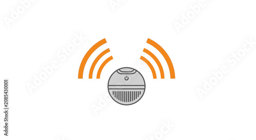 Modern Smart Home Device Emitting Wireless Signals.