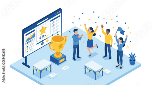 Office Milestone Celebration Concept