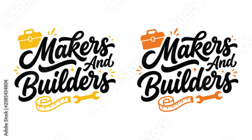 Labor day makers and builders typography celebrating american workers and craftsmanship