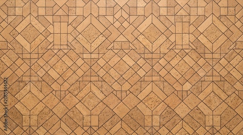Cork tiles on office floor showcasing modern professional aesthetic detailed macro photography