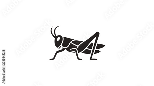 Cuadro en lienzo Detailed illustration of a grasshopper insect.