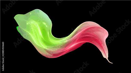 Fotografie Gradient Shape Green Red Overlay Vector Abstract Fluid trasparent Background svg