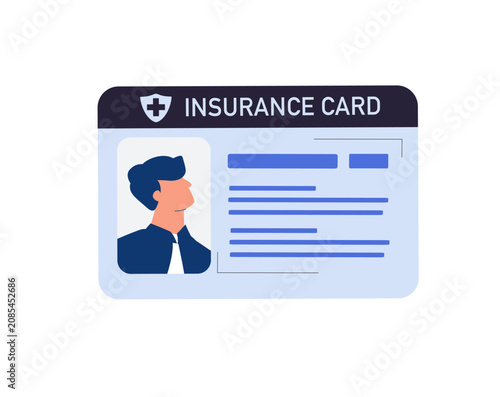Healthcare insurance card concept representing patient access, medical coverage and health services. Hospital