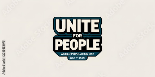 Bold Typography Emblem for Unity and Social Movement with Minimalist Design