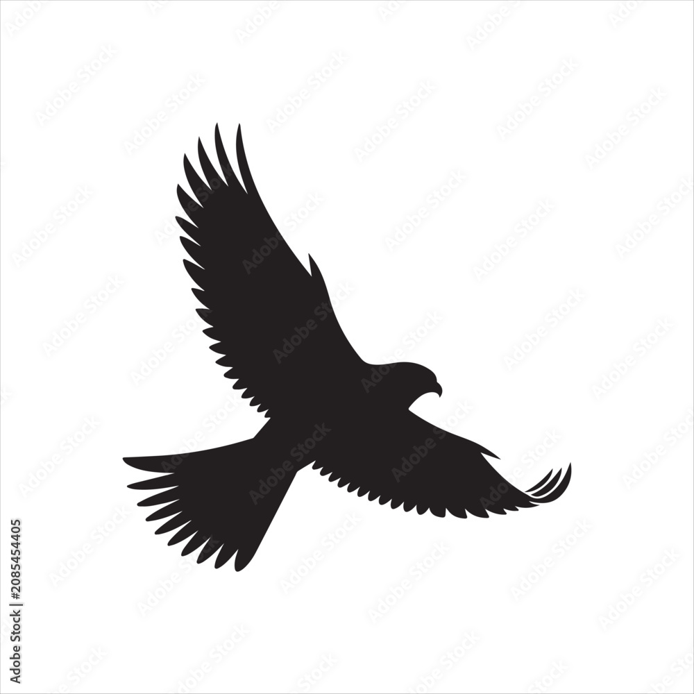 Fototapeta premium majestic falcon vector silhouette clip art abstract logo concept illustration 