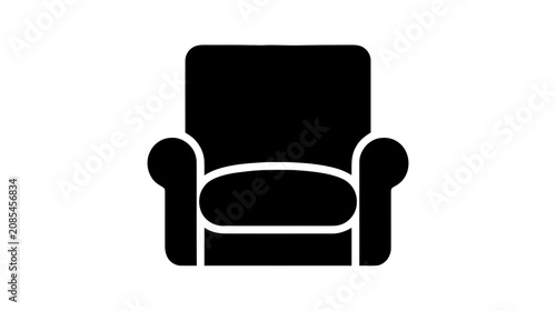 Vector illustration of armchair icon vector illustration on a transparent background