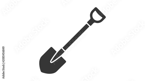 Vector illustration of shovel icon on a transparent background