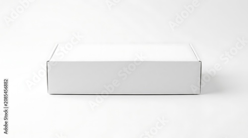 Blank Horizontal Box white background