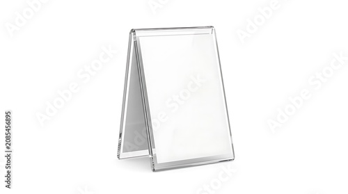 Isolated Acrylic Table Tent White Background