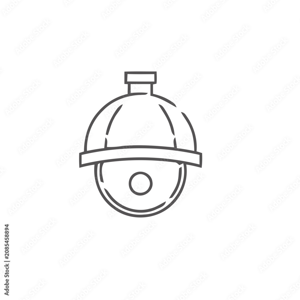 Fototapeta premium Icon of a security camera is a surveillance device watching outdoors.