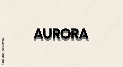 Text-based logo with the word 'AURORA' in bold black letters.