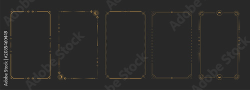 Принти на полотні Celestial boho gold frames, dividers