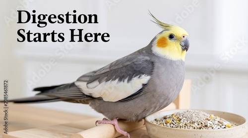 Cockatiel Bird Eating Bird Food