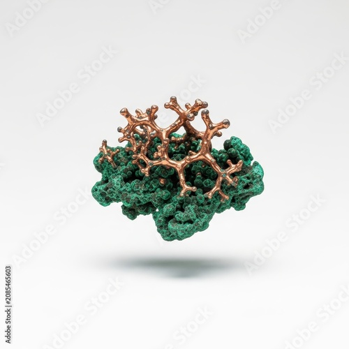 Coral Reef Structure Floating in Tranquil Ocean Environment