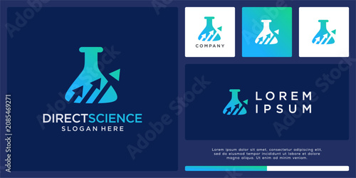 Direct science logo design template