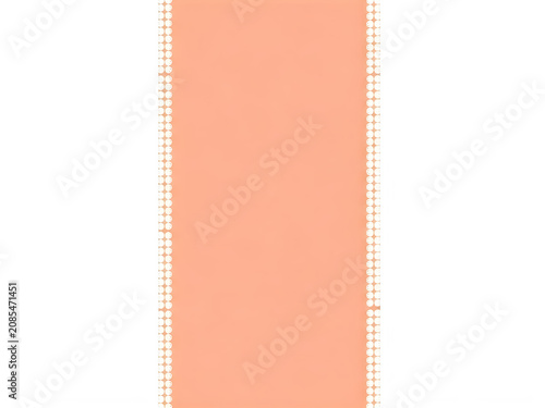 A single vertical peach colored rectangle shape with thin dashed border lines for design