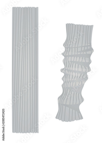 Grey leg warmer. vector illustration