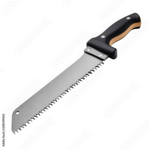 Sharp kitchen cleaver on white background