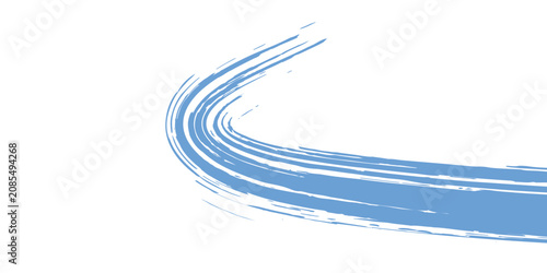 Cuadro en lienzo Vector png blue glowing lines air flow effect