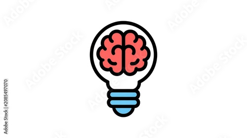 Creative idea, brain, light bulb, inspiration, innovation concept