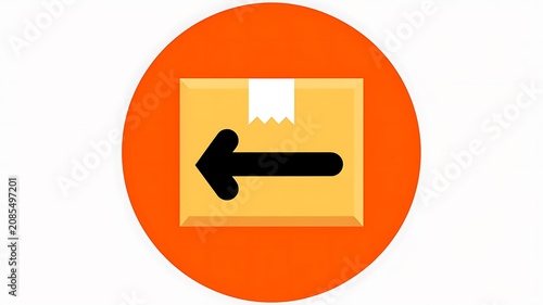 directional icon, navigation symbol, arrow button, orange circle