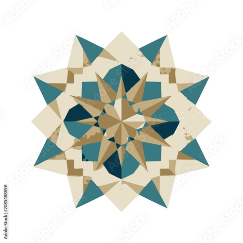 Abstract Geometric Star Pattern Vector
