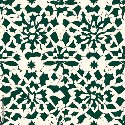 Abstract floor tile texture with repeating ornamental motif for interior and surface design