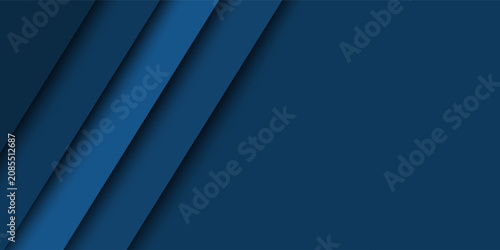 Obraz na płótnie Modern blue vector background overlap paper with blank space for your text, blue