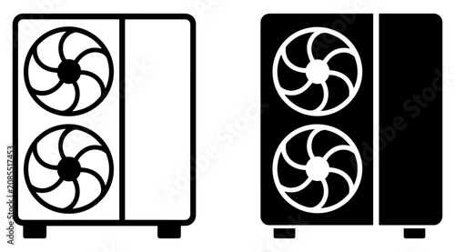 heat pump renewable energy icon