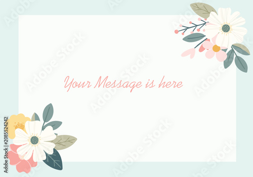 flower bouquet wedding invitation background soft pastel color card