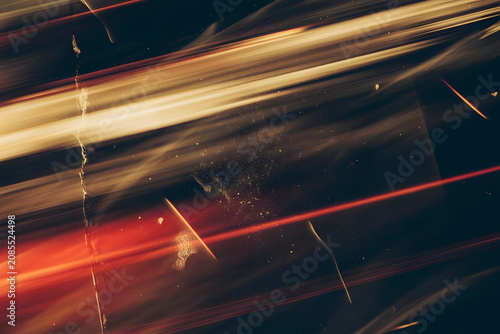 Long Exposure Light Trails in Motion with Dynamic Colors
