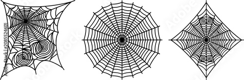 Spiderweb collection halloween decorations graphic elements and creepy crawly designs