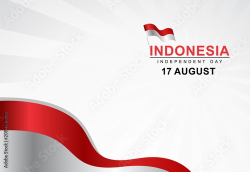 Modern Indonesia Independence Day Background Template