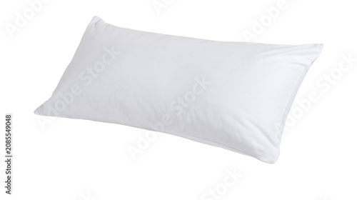 Photos White rectangular pillow with soft fabric texture