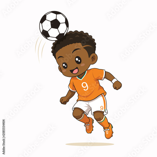 boy playing soccer