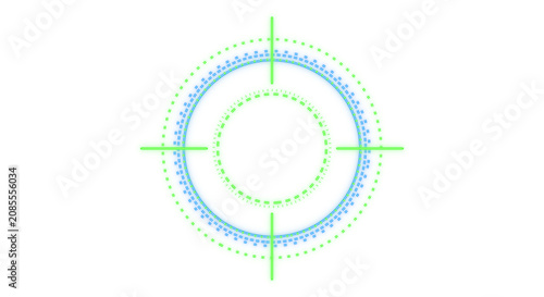 Foto Futuristic glowing neon target