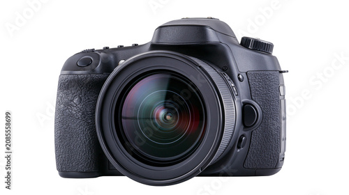 Foto Black DSLR camera with wide-angle lens