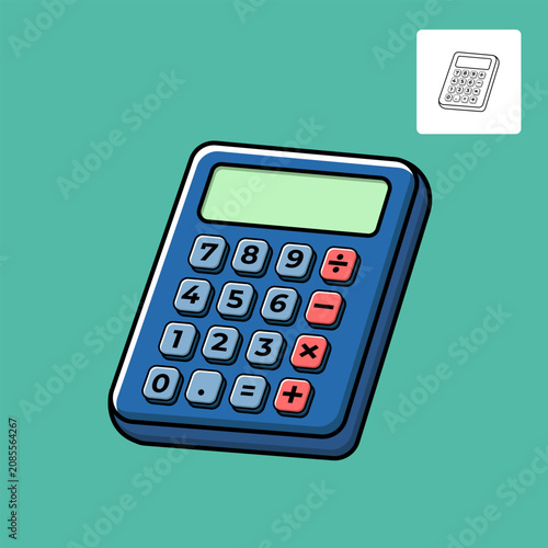 Graphic Calculator Vector Illustration For Your Design