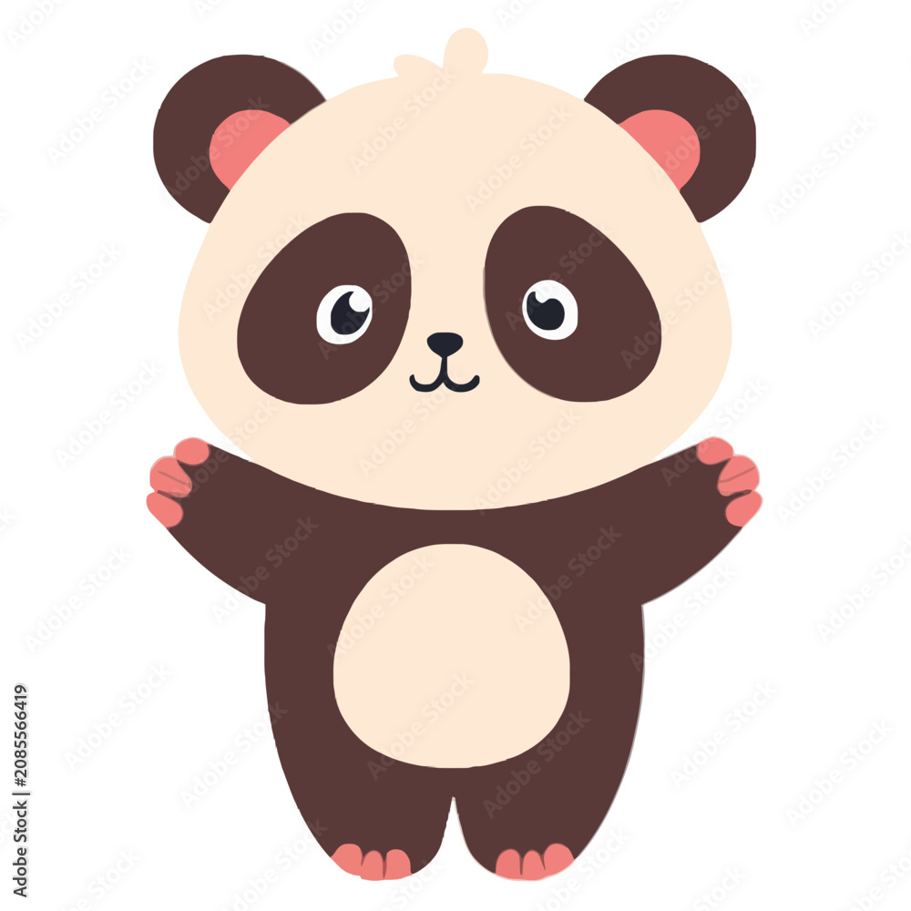 Fototapeta premium Cute Panda Sticker