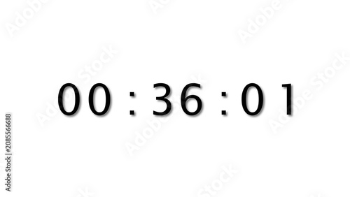 Εκτύπωση καμβά Digital timer shows elapsed time in hours minutes and seconds counting