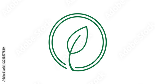 Green leaf logo eco symbol icon.