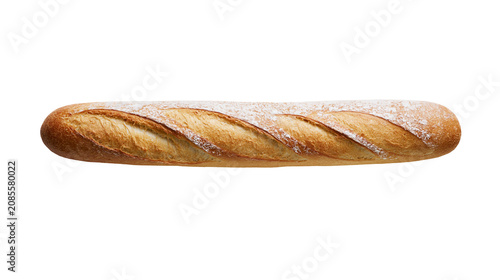 Photos Golden brown French baguette bread dusted with flour